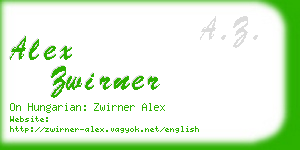 alex zwirner business card